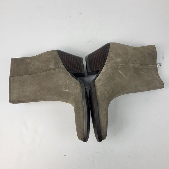 Sam Edelman Jane Desert Olive Suede Ankle Booties Size 6.5M - Picture 9 of 16